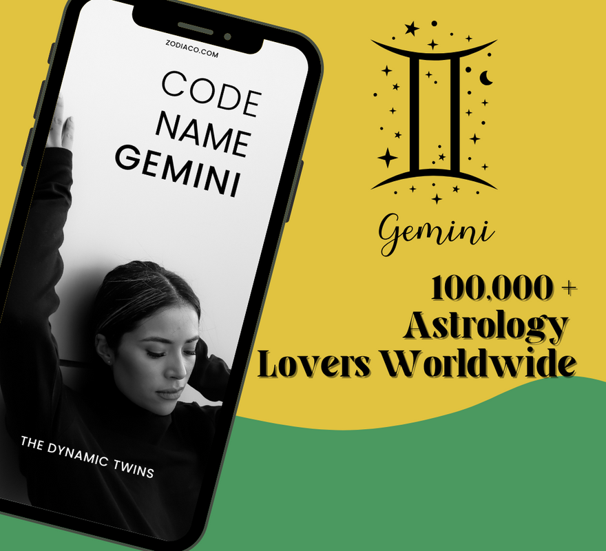 "Graphic showing ‘100,000+ Astrology Lovers Worldwide’ badge alongside the Gemini Zodiac eBook cover. Digital astrology eBook for Gemini."