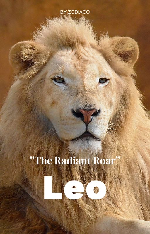 "Ebook cover for the Leo sign from Stellar Guide, depicting a majestic lion symbol against a golden, sun-like backdrop, embodying the bold, confident, and charismatic nature of the Leo zodiac sign."