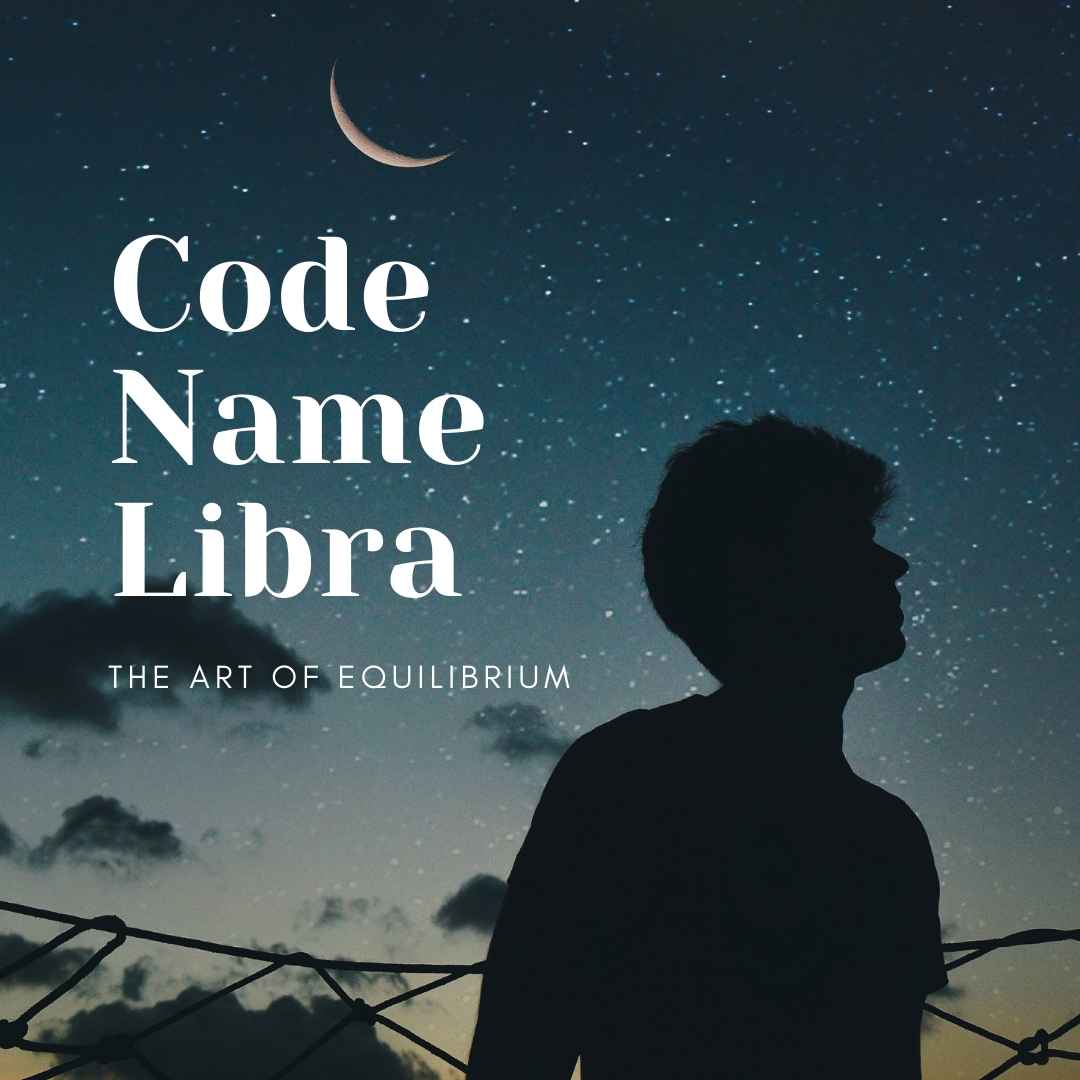  "eBook cover for 'Code Name: Libra', featuring a balanced scale, the symbol of Libra, set against a harmonious and aesthetic background. The design captures Libra's essence of balance, justice, and beauty, using soft, pastel colours and elegant decorative elements. The typography is sophisticated and refined, complementing the overall theme of harmony and equilibrium characteristic of the Libra sign."