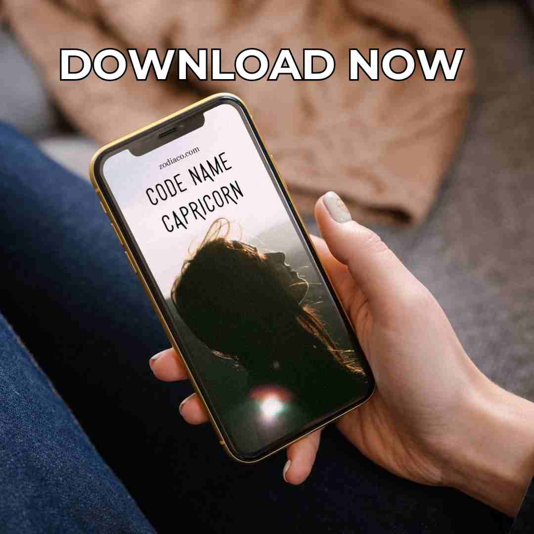 An image of a smartphone displaying the cover of an Capricorn ebook. The cover is vibrant and detailed, and the caption below indicates the book is available for immediate download.