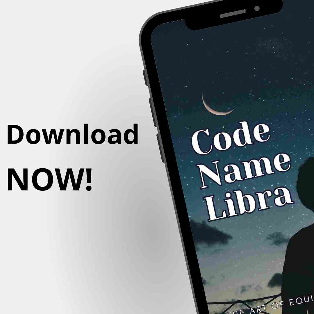 An image of a smartphone displaying the cover of an Libra ebook. The cover is vibrant and detailed, and the caption below indicates the book is available for immediate download.