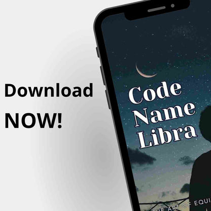 An image of a smartphone displaying the cover of an Libra ebook. The cover is vibrant and detailed, and the caption below indicates the book is available for immediate download.