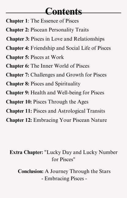 An eBook cover titled "The Art of Being Pisces" features a serene image of a woman gazing at the sea. The cover exudes a tranquil atmosphere, reflecting the sensitive and introspective nature of Pisces. This eBook promises to delve into the depths of Piscean traits, exploring topics such as intuition, creativity, compassion, and spiritual growth, offering insights into how to embrace and harness the unique qualities of this water sign.