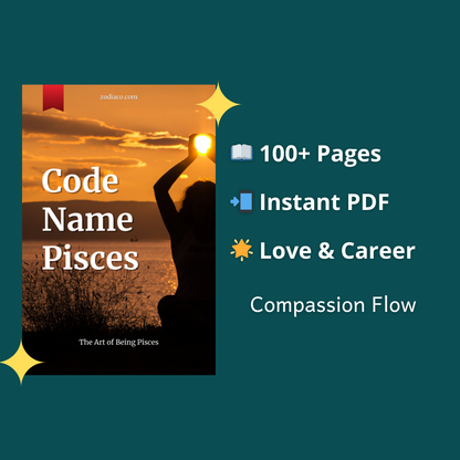 "Infographic showing key features of the Pisces Zodiac eBook: 100+ pages, instant PDF download, and astrology guidance. Digital astrology eBook for Pisces."