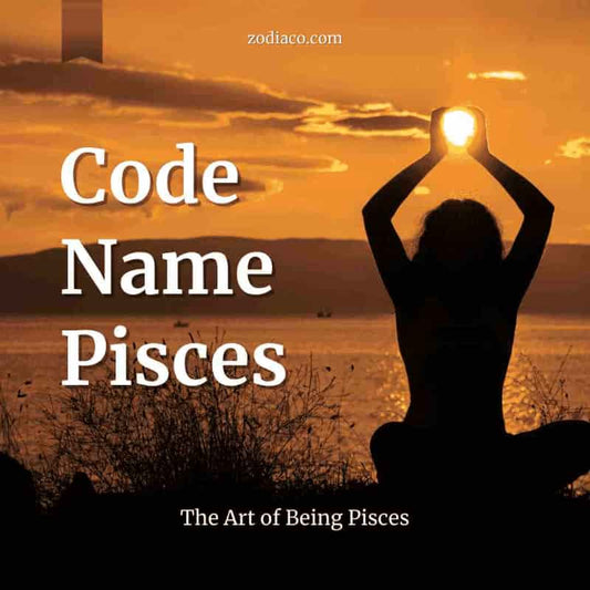 An eBook cover titled "Code Name: Pisces" features a serene image of a woman gazing at the sea. The cover exudes a tranquil atmosphere, reflecting the sensitive and introspective nature of Pisces. This eBook promises to delve into the depths of Piscean traits, exploring topics such as intuition, creativity, compassion, and spiritual growth, offering insights into how to embrace and harness the unique qualities of this water sign.