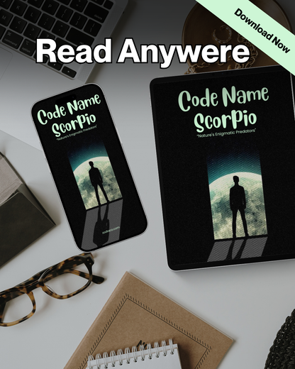 "Tablet and phone displaying the Scorpio Zodiac eBook in a flat lay with notebook and coffee, symbolizing daily astrology practice. Digital astrology eBook for Scorpio."