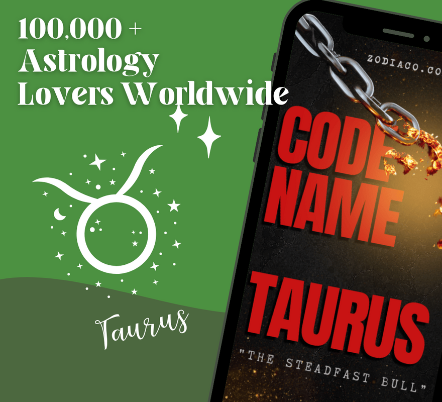 "Graphic showing ‘100,000+ Astrology Lovers Worldwide’ badge alongside the Taurus Zodiac eBook cover. Digital astrology eBook for Taurus."