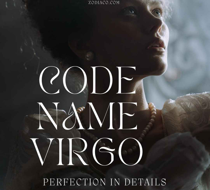eBook cover titled 'Code Name Virgo: Perfection in Detail', showcasing a meticulous and elegant design that represents Virgo's attention to detail. The cover features symbolic imagery of a maiden or wheat sheaf, highlighting Virgo's earthy and nurturing qualities. The background is a subtle blend of natural, calming tones and precise geometric patterns, reflecting the sign's blend of practicality and perfectionism, all complemented by precise and sophisticated typography." 